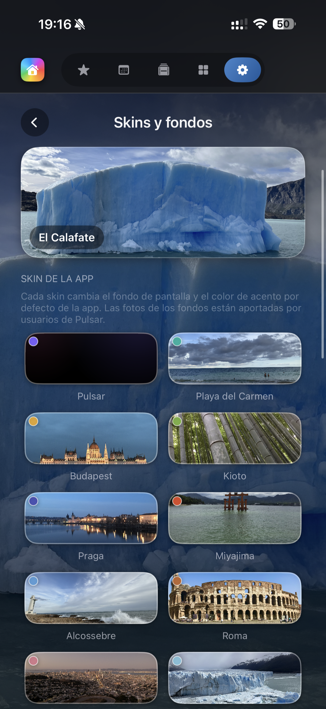 Hazla tuya con skins e iconos