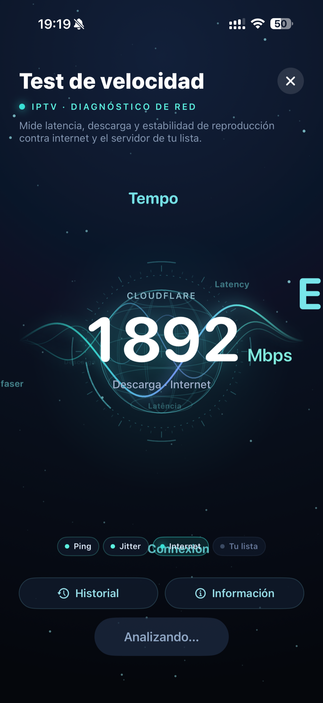 Test de velocidad para IPTV